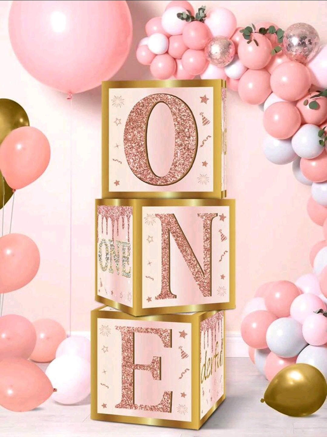 Rose Gold Number Boxes