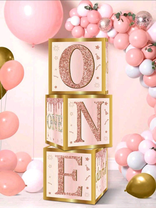 Rose Gold Number Boxes