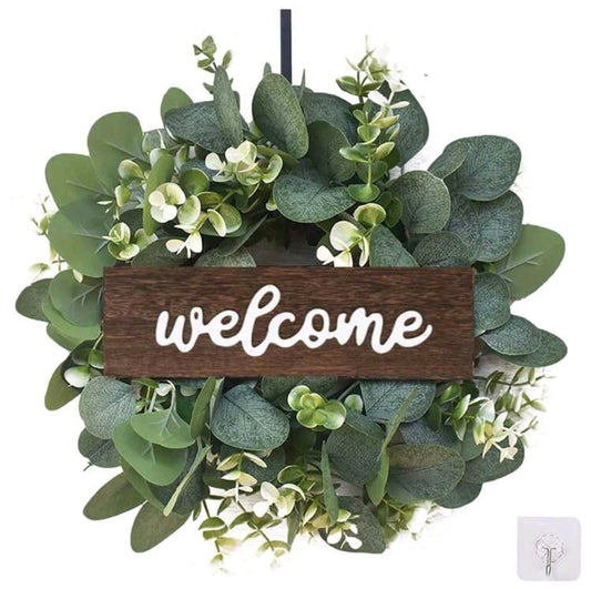 Welcome Eucalyptus Wreath