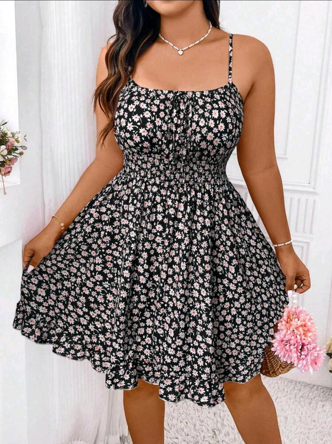 Curve Floral Cami Dress