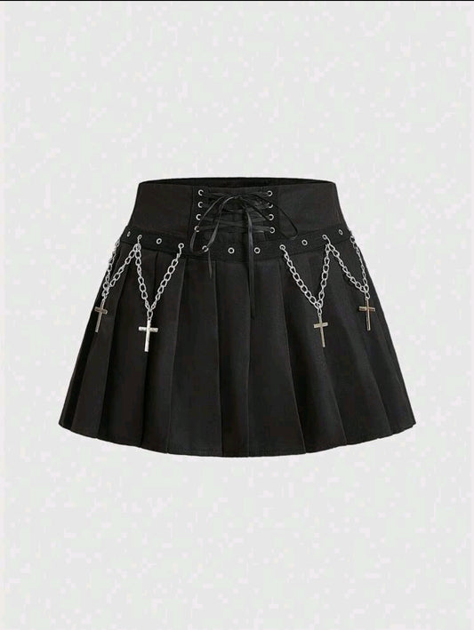 Chain Waistband Skirt