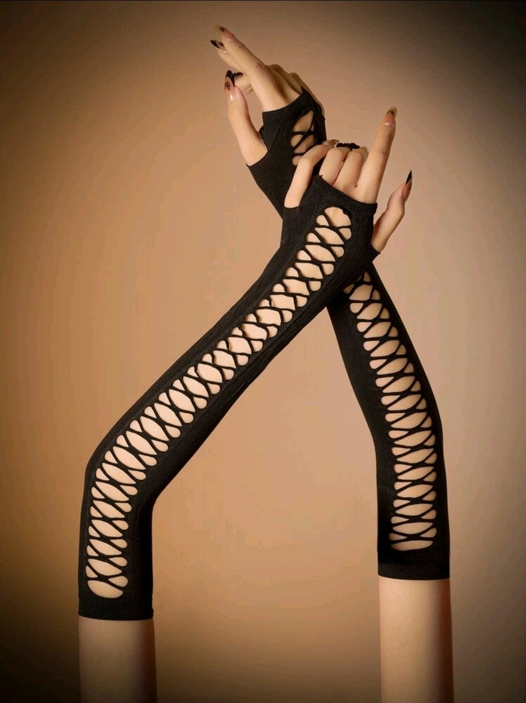 Fingerless CrissCross Gloves