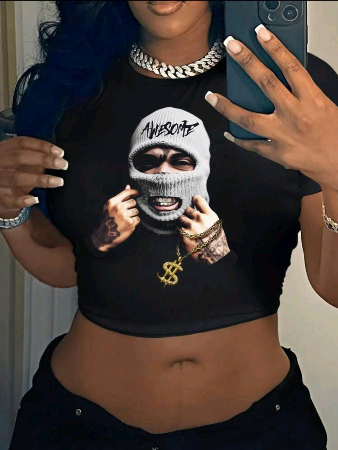 Mask Crop Top