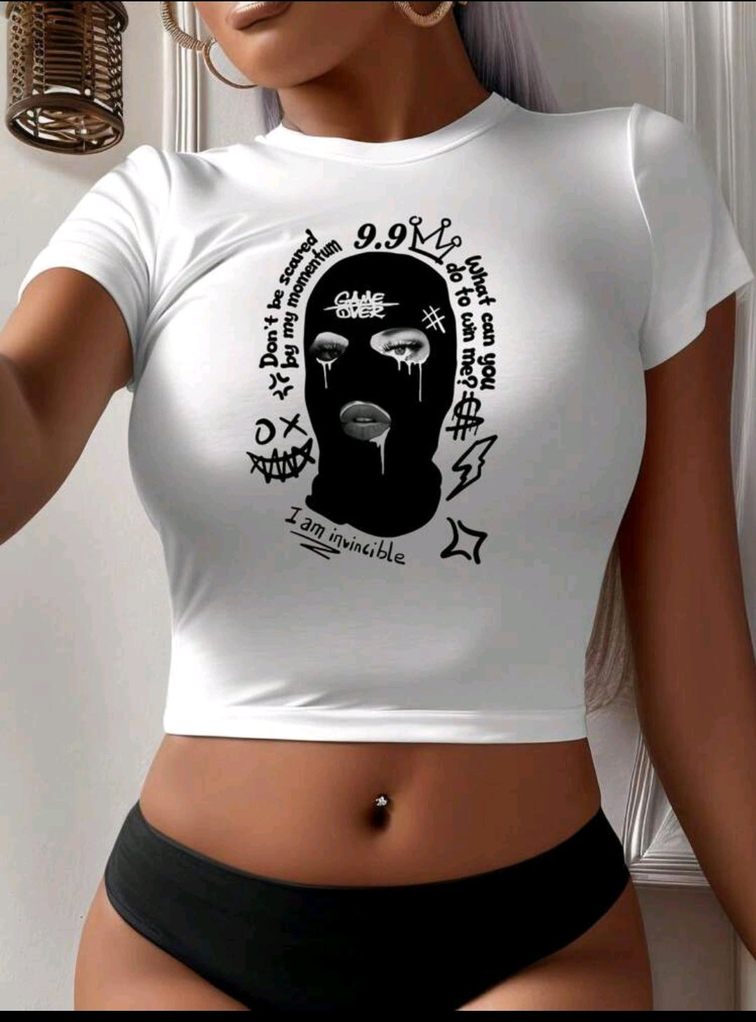 Mask Crop Top