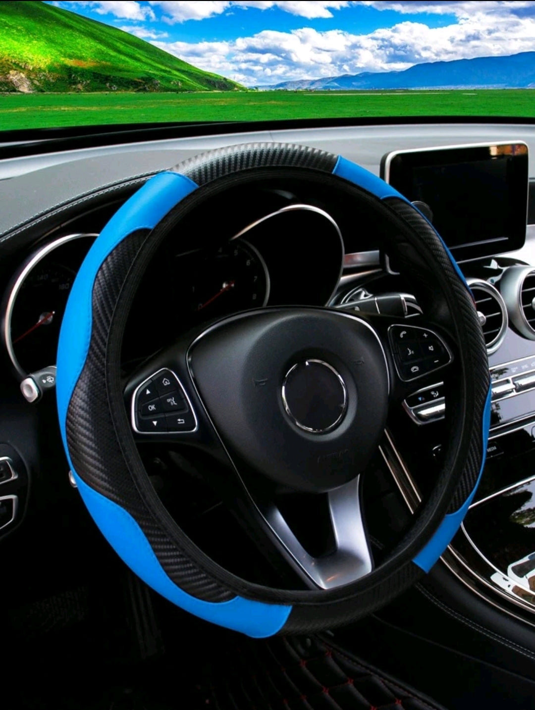 PU Leather Steering Wheel Cover