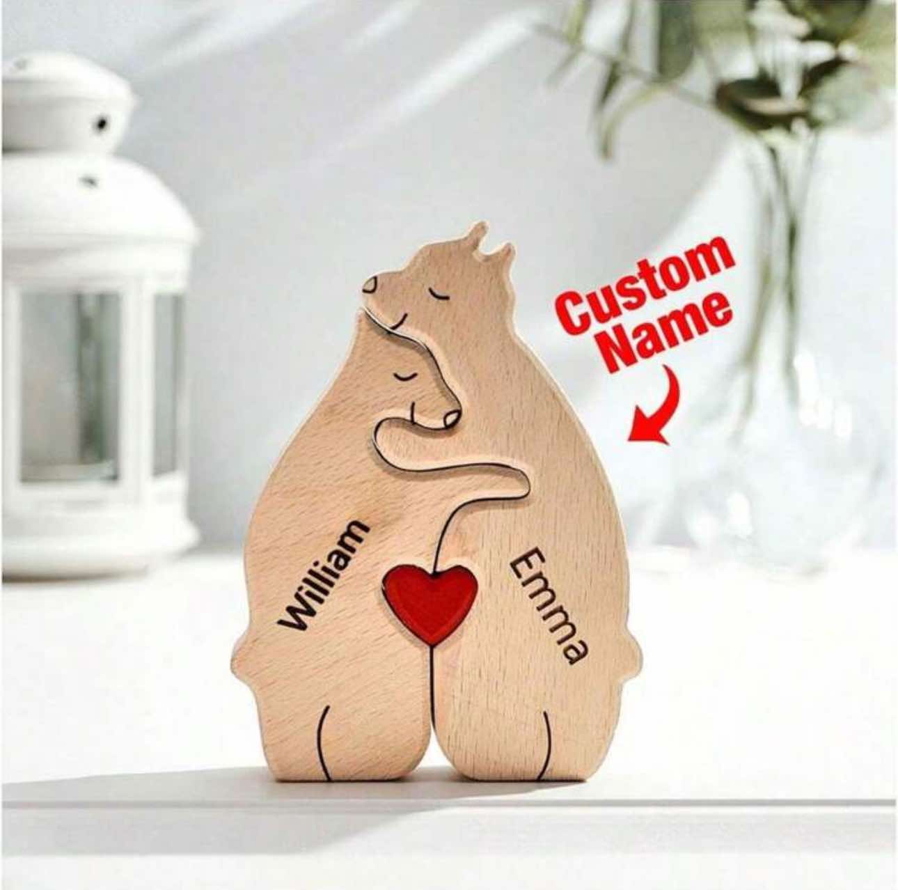 Cuddling Bears Ornaments