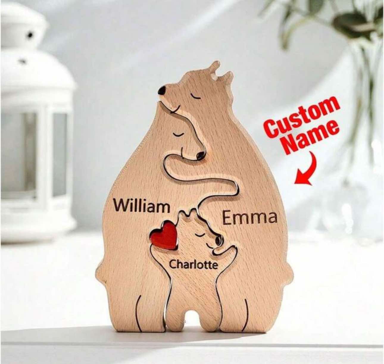 Cuddling Bears Ornaments