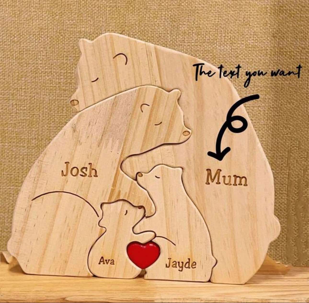 Cuddling Bears Ornaments