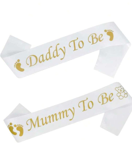 Daddy and Mummy To Be Sash