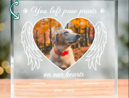 You Left Paw Prints Customised Plaque