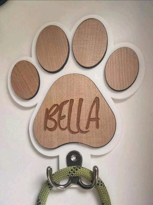Personalised Paw Lead Hanger