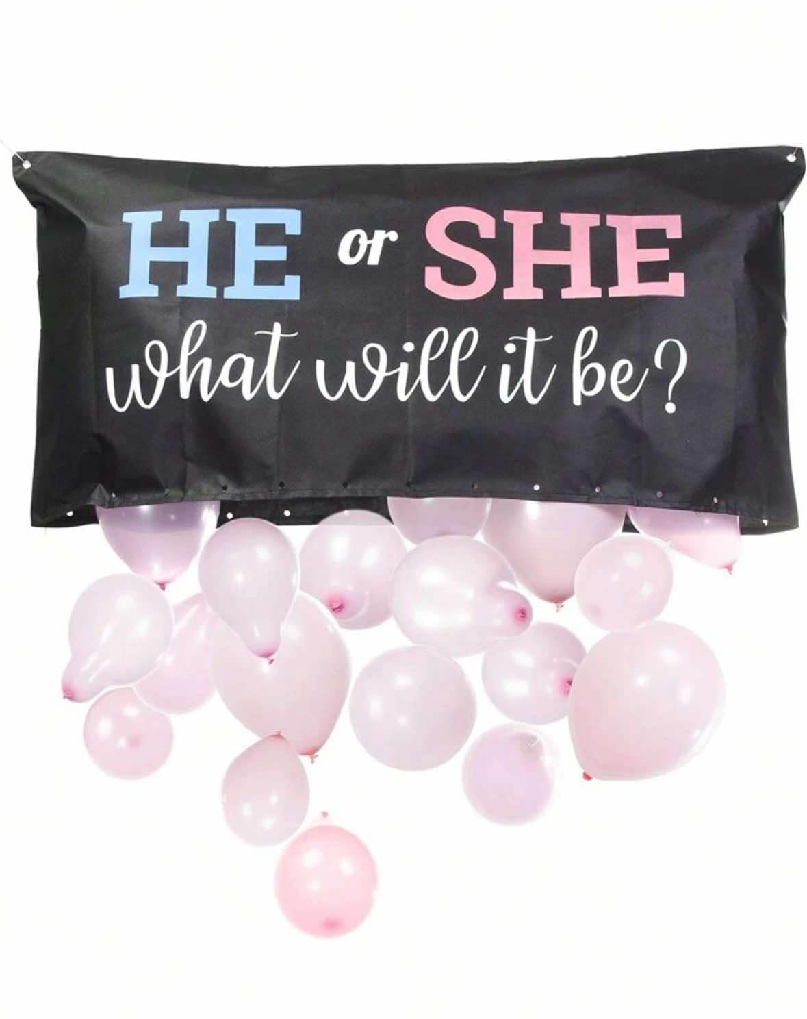 He or She What Will It Be Balloon Drop