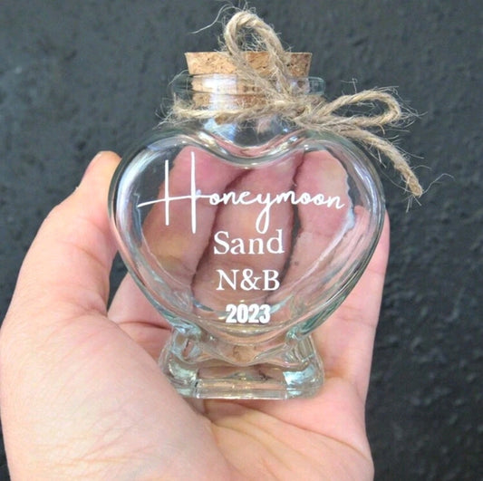 Heart Honey Moon Sand Keepsake Bottle