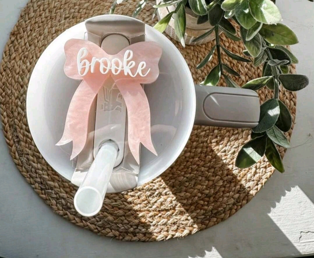 Personalised Bow Tumbler Plate