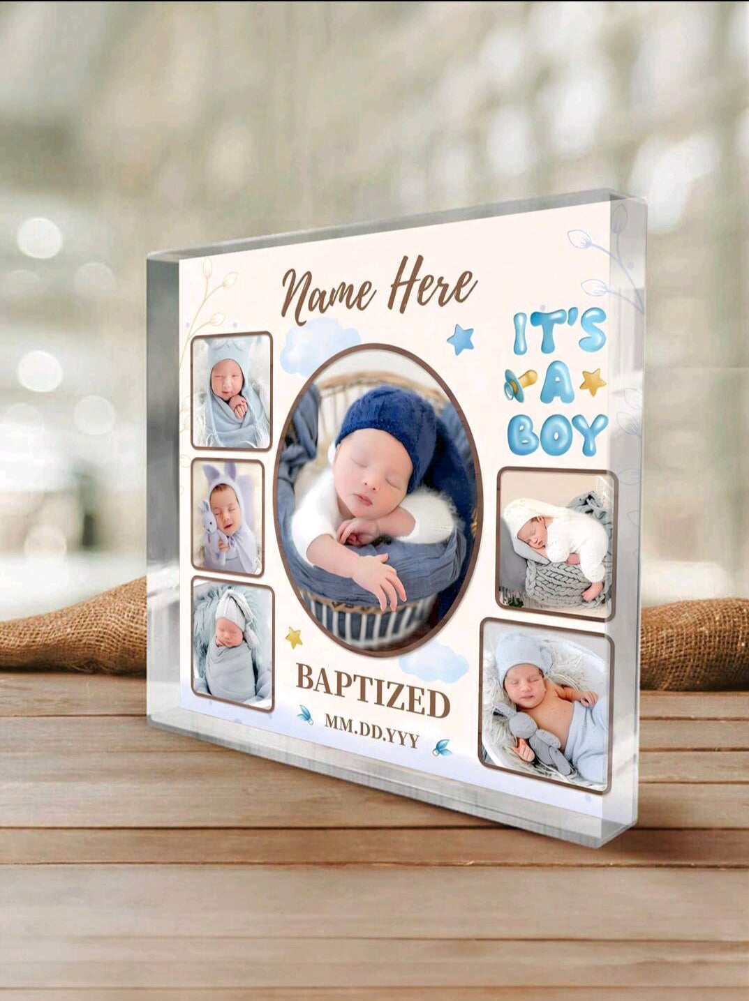 Personalised Baptism Acrylic Block