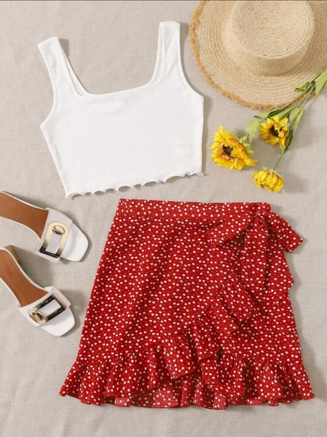 Top and Wrap Side Skirt Co Ord