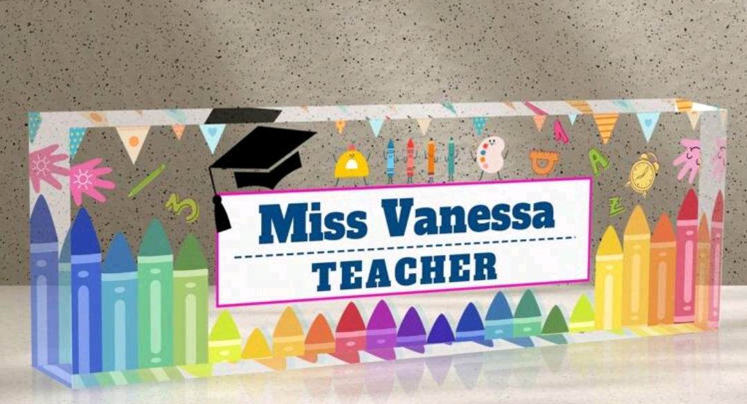 Personalised Acrylic Desk Stand