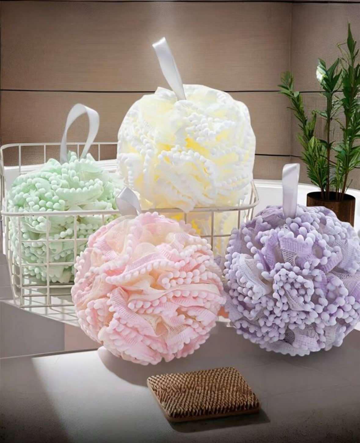 2 Pack Exfoliating Bath Balls