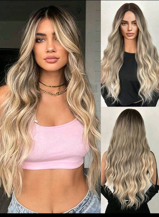 Brown with Blonde Wig