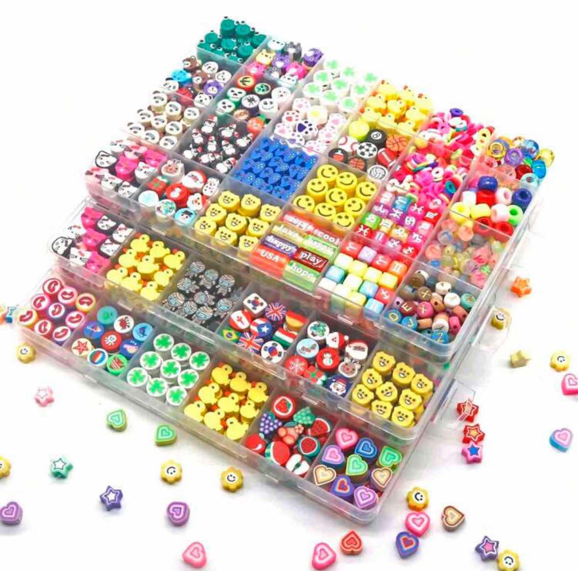 384 Pieces Polyner Clay Beads