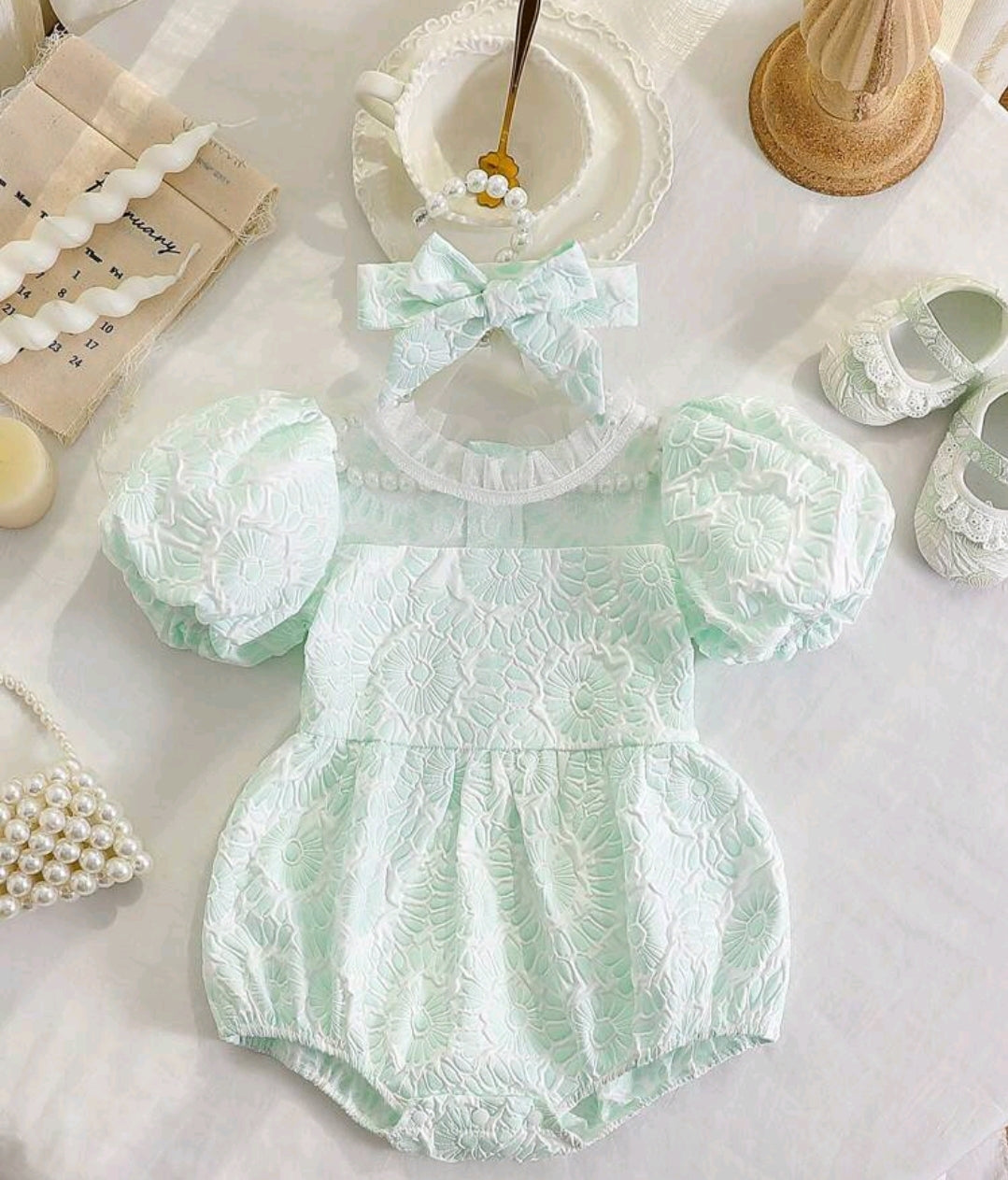 Floral Romper with Headband