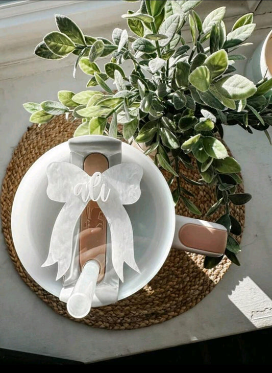 Personalised Bow Tumbler Plate