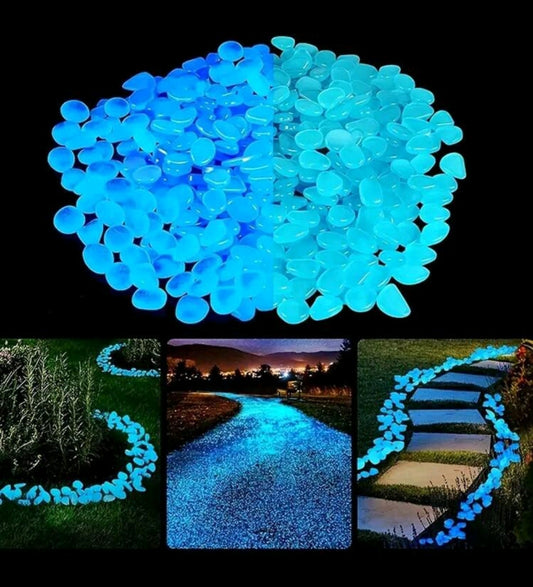 Blue 300 Pieces Glow In The Dark Stones