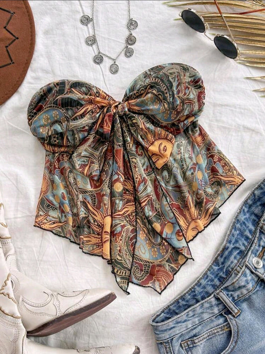 Strapless Cropped Top