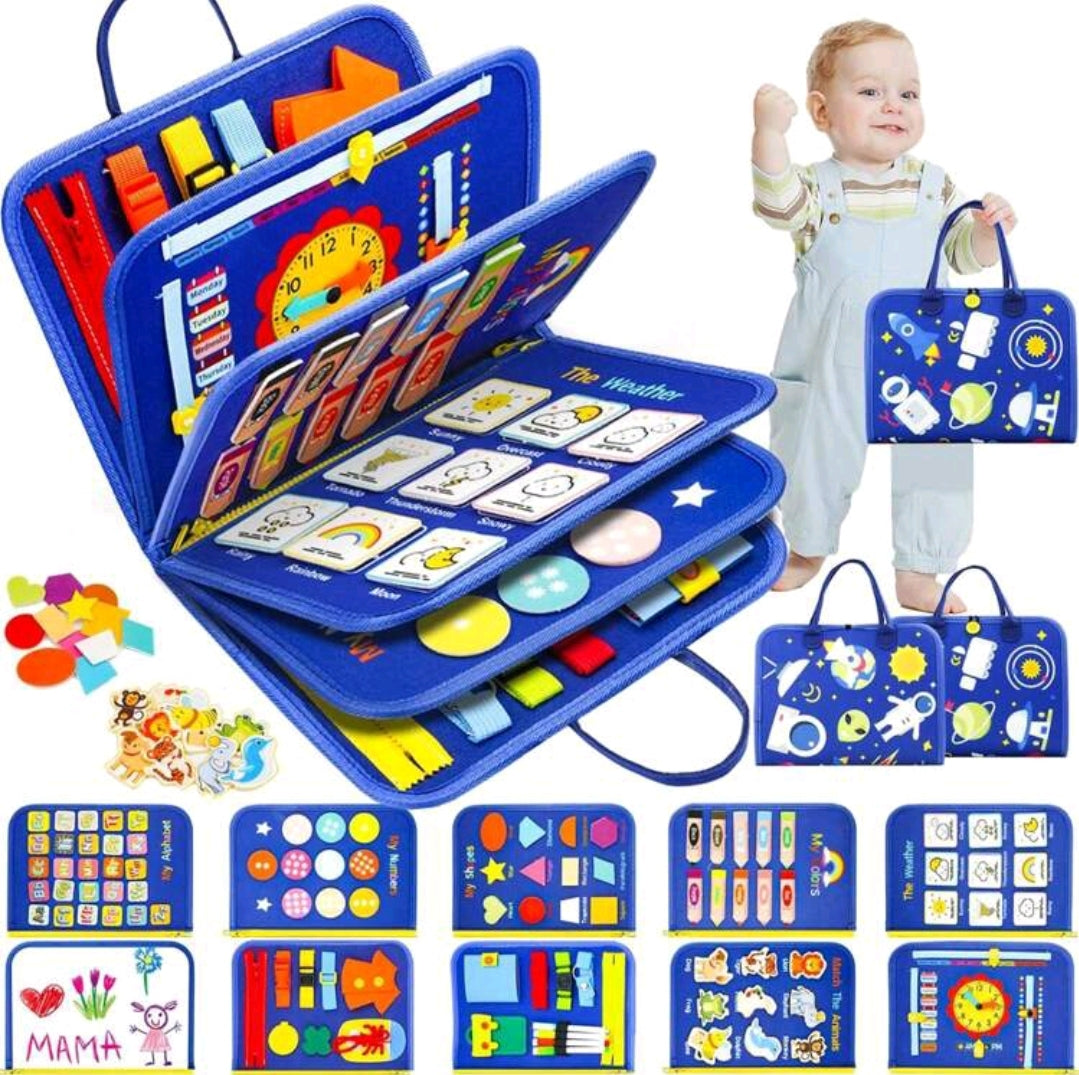 12 in 1 Toddler Busy Board
