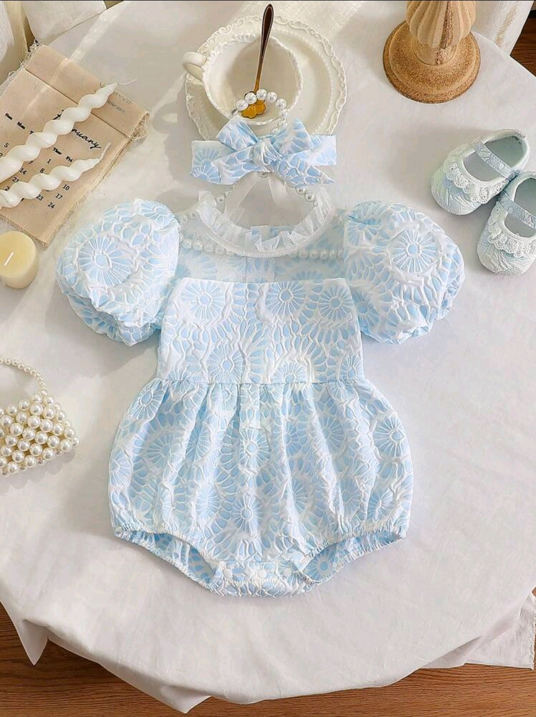 Floral Romper with Headband