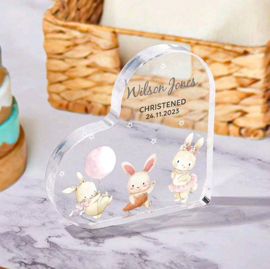 Personalised Christening Acrylic Block