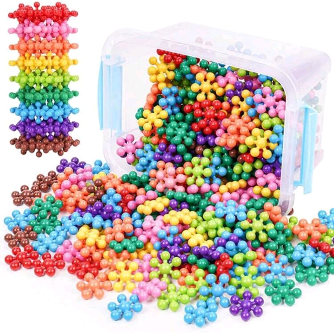 100 Pieces Snowflake Fidget Building Blocks