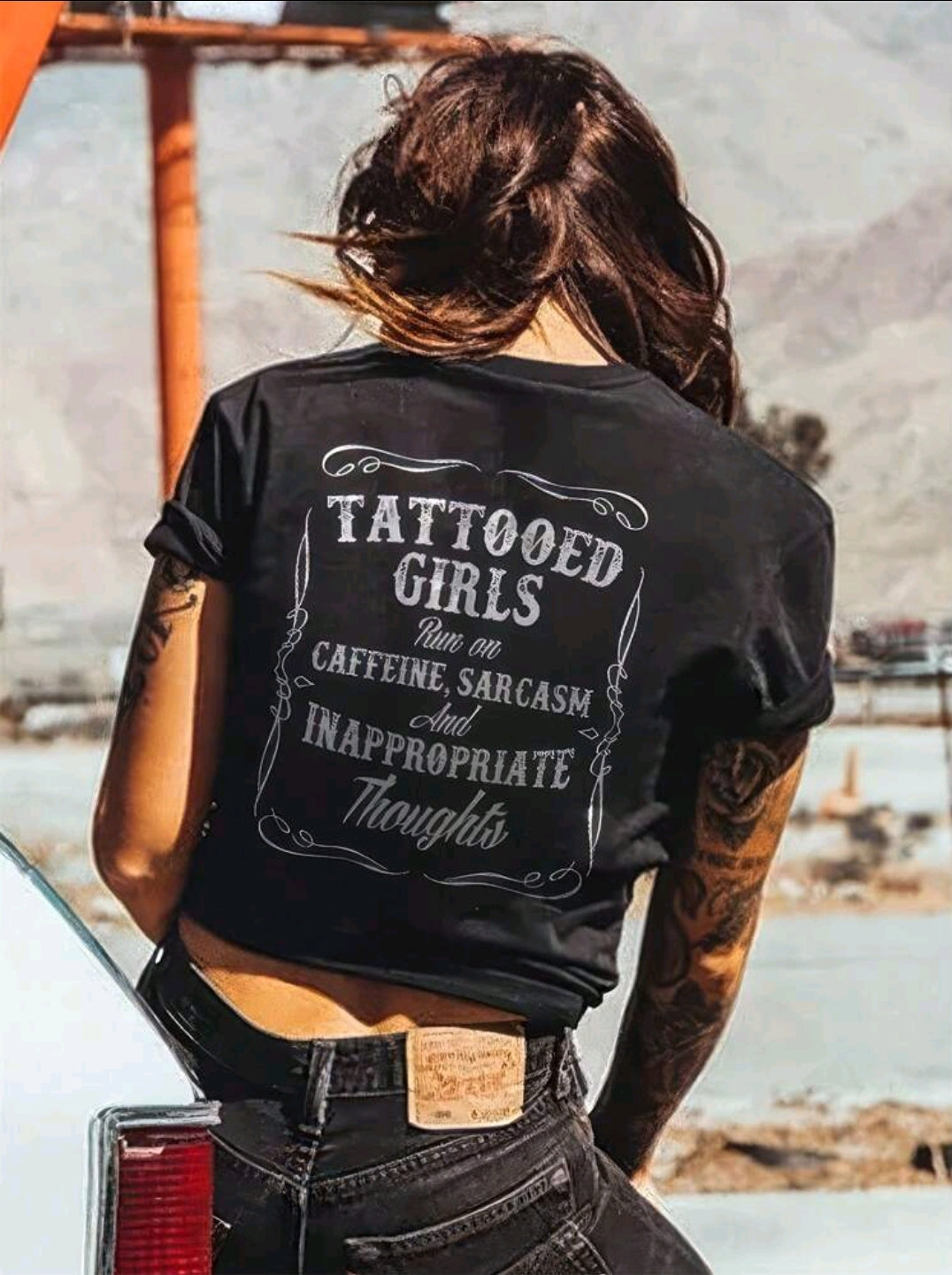Tattooed Girls Run On Tshirt