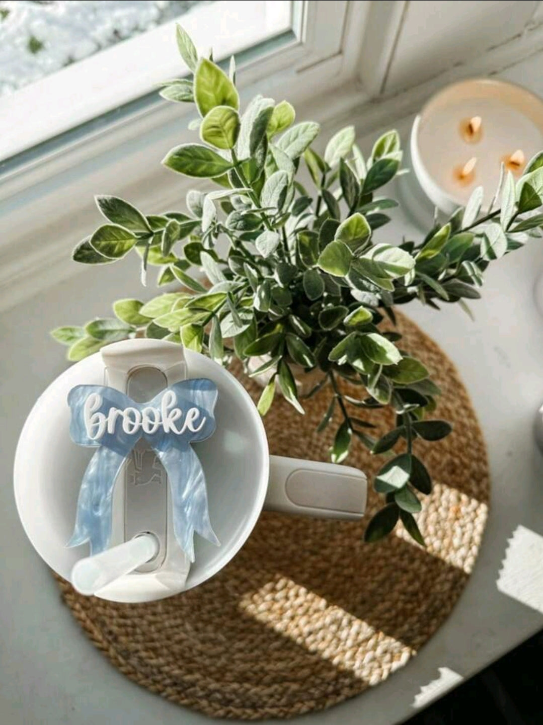 Personalised Bow Tumbler Plate