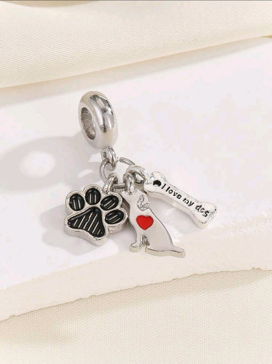 I Love My Dog Charm