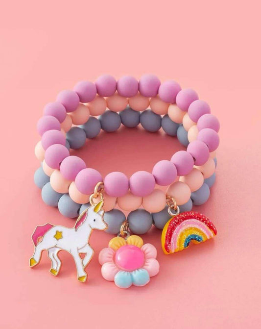 3 Piece Unicorn Bracelet Set