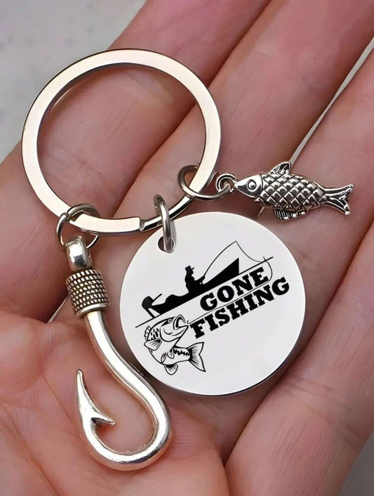 Gone Fishing Keyring